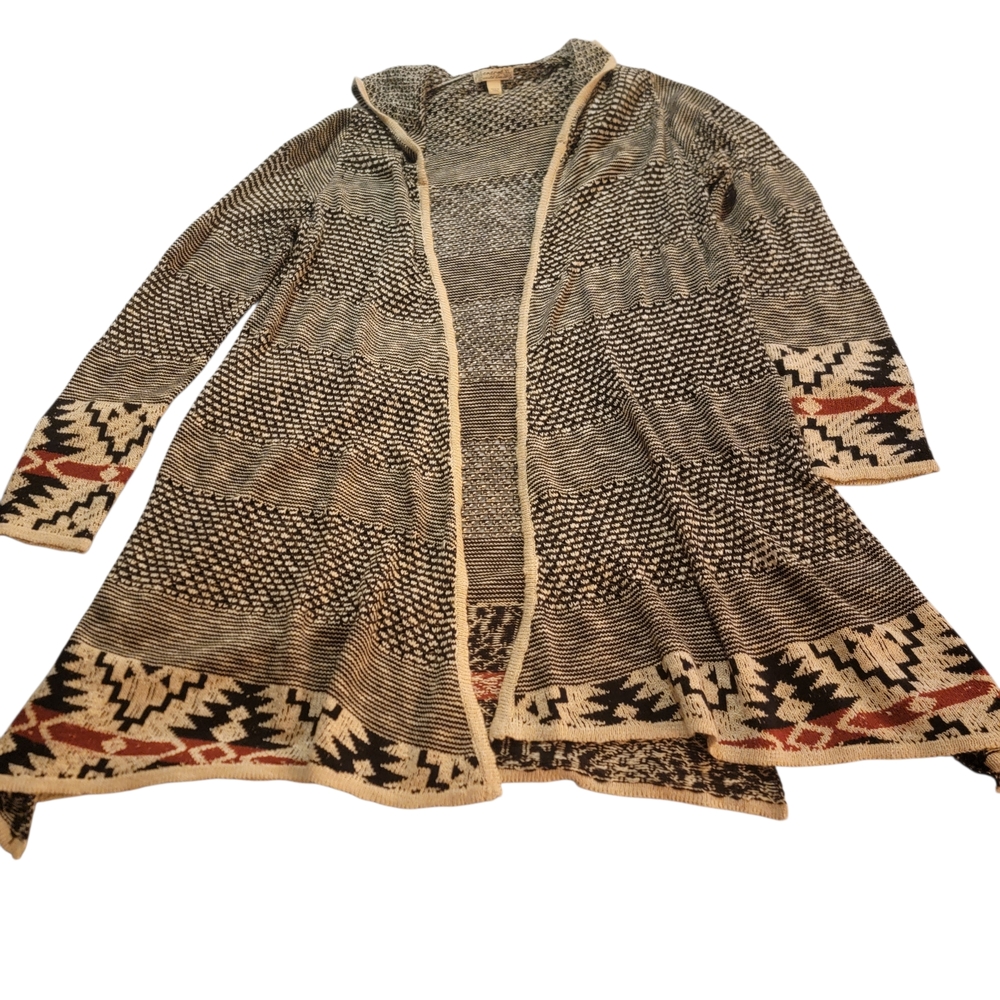 Energy World Wear XL Bohemian Patterned Sweater Cardigan - Picture 2 of 5